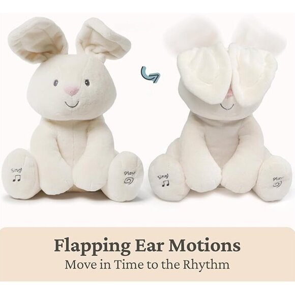 GUND Flora Musical Stuffed Animal in Cream - Picture 2 of 6